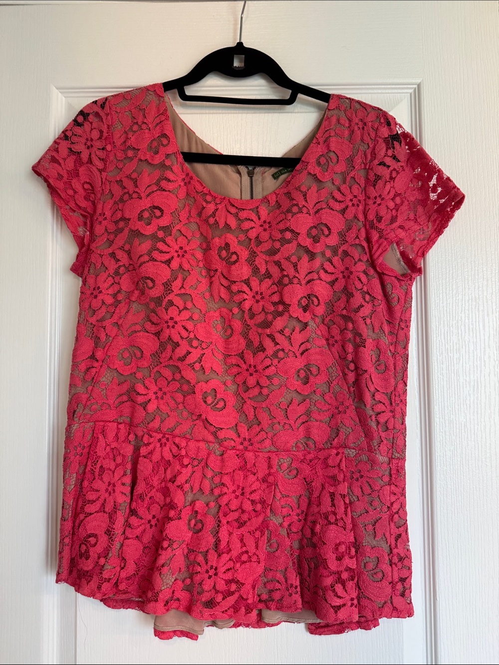 The Letter lace peplum top